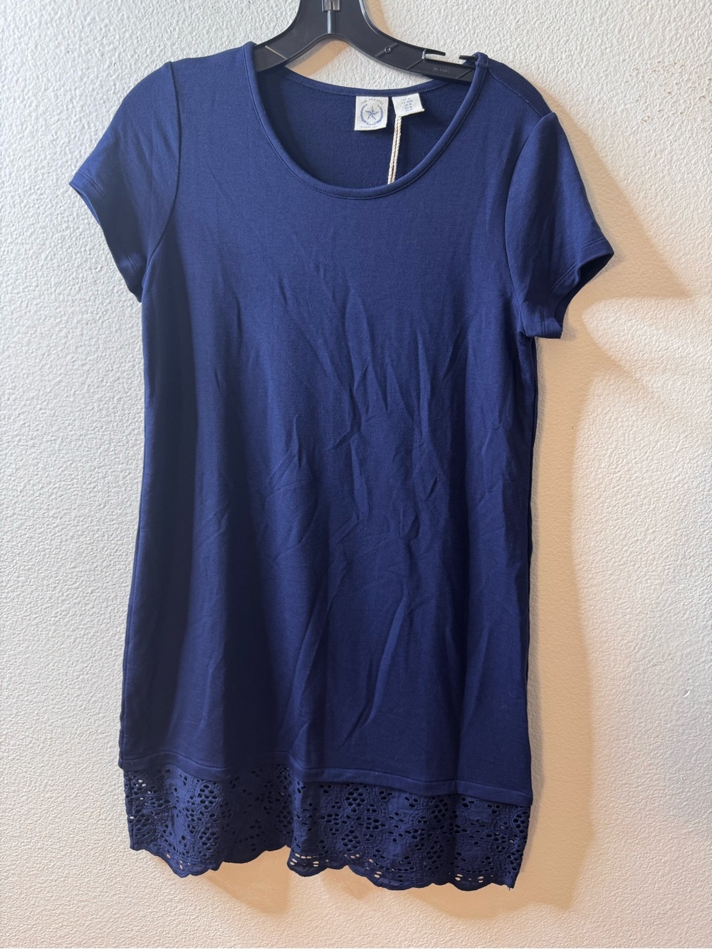 Unbranded Navy Dress with Lace Hem